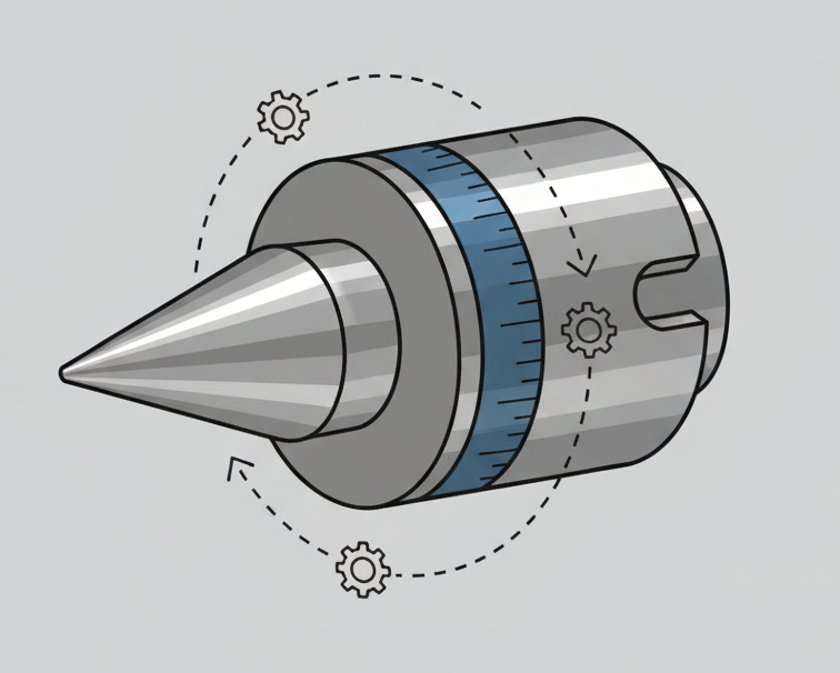 contra ponta giratória para torno cnc